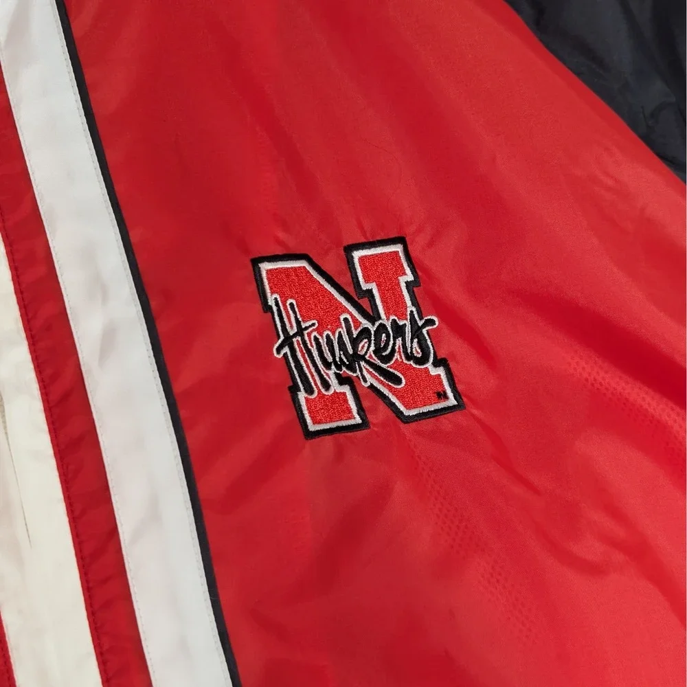 Vintage Adidas Nebraska Cornhuskers Travel Jacket Size 2XL XXL Windbreaker New